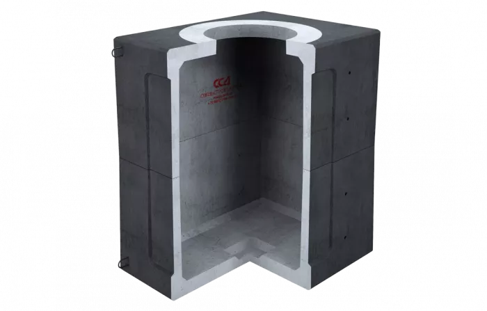 Колодец ККСр-2М-10(80) ГЕК (B25) в гидроизоляции