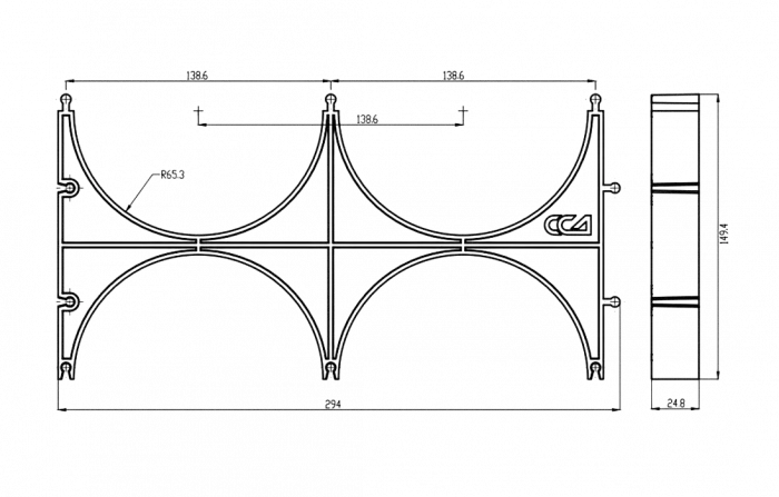 Кластер ССД-Пайп УльтраФ OD 125 мм  двойной