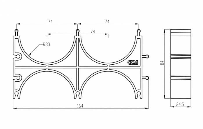 Кластер ССД-Пайп OD 63 мм  двойной