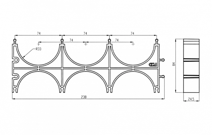 Кластер ССД-Пайп OD 63 мм  тройной