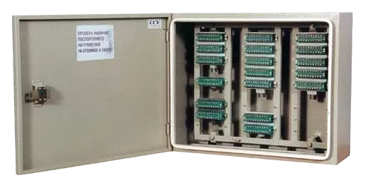 Шкаф распределительный телефонный пристенный навесной ШРП-150-2М (пустой) ССД