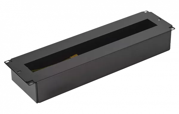 DIN рейка  в корпусе 19" 3U-Ч чёрная ССД