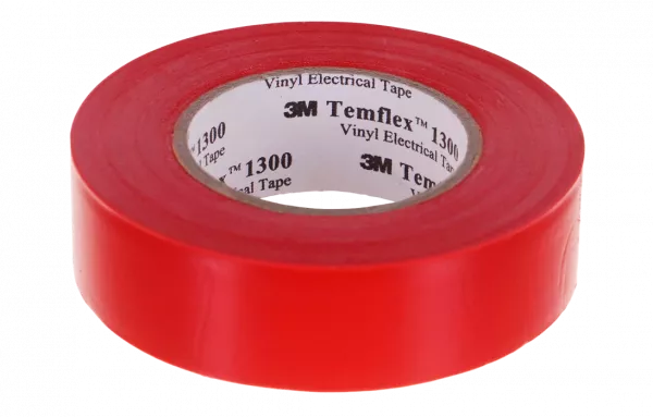 7100080341 Temflex 1300, красная, универсальная изоляционная лента, 19мм х 20м х 0,13мм