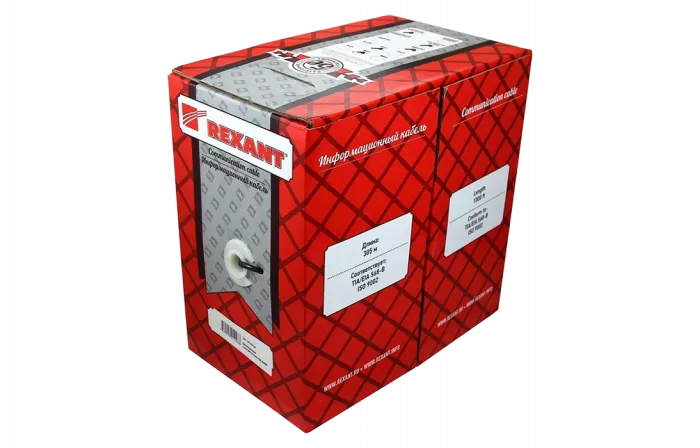 01-0025 Кабель витая пара REXANT UTP 2PR 24AWG, CAT5e наружный (OUTDOOR) (бухта 305 м)