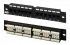 433641 Hyperline PP2-19-12-8P8C-C6-110D Патч-панель 19", 1U, 12 портов RJ-45, категория 6, Dual IDC