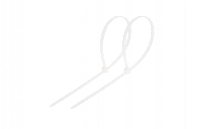 07-0200-5 Хомут-стяжка кабельная нейлоновая REXANT 200 x4,8 мм, белая, упаковка 100 шт.