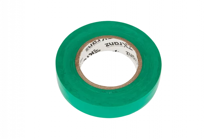 KR-09-2103 Изолента ПВХ KRANZ 15 мм х 25 м, зеленая, упаковка 5 роликов