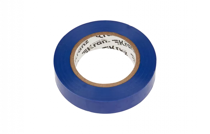 KR-09-2605 Изолента ПВХ KRANZ 15 мм х 20 м, синяя, упаковка 10 роликов