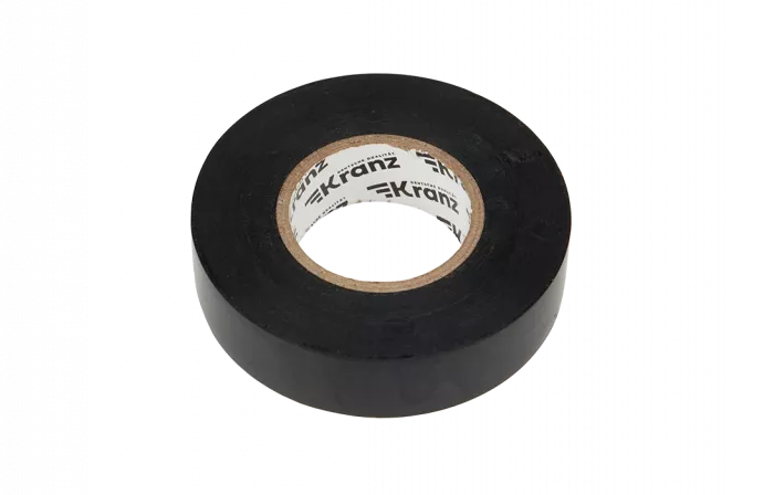 KR-09-2806 Изолента ПВХ профессиональная KRANZ 0.18 х 19 мм х 20 м, черная, упаковка 10 роликов