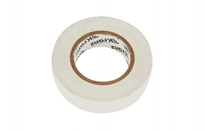 KR-09-2201 Изолента ПВХ KRANZ 19 мм х 25 м, белая, упаковка 5 роликов