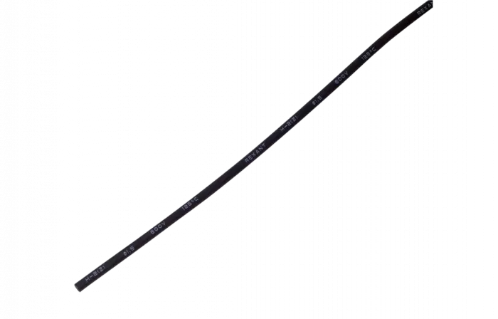 20-1006 Термоусадочная трубка REXANT 1,0/0,5 мм, черная, упаковка 50 шт. по 1 м