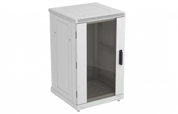 Шкаф телекоммуникационный напольный 19",24U(600x1000), ШТ-НП-24U-600-1000-С, передняя дверь стекло ССД