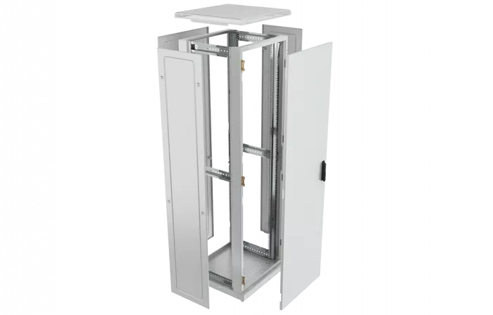 Шкаф телекоммуникационный напольный 19",42U(600x800), ШТ-НП-42U-600-800-М, передняя дверь металл ССД