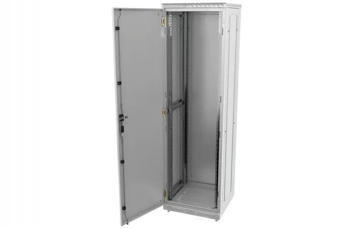 Шкаф телекоммуникационный напольный 19",42U(600x800), ШТ-НП-42U-600-800-М, передняя дверь металл ССД