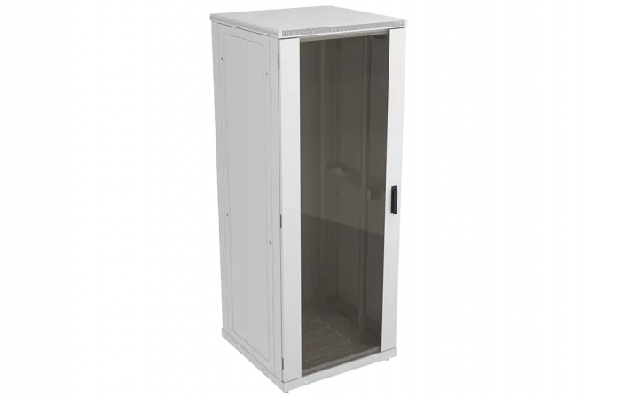 Шкаф телекоммуникационный напольный 19",42U(800x1000), ШТ-НП-42U-800-1000-С, передняя дверь стекло ССД