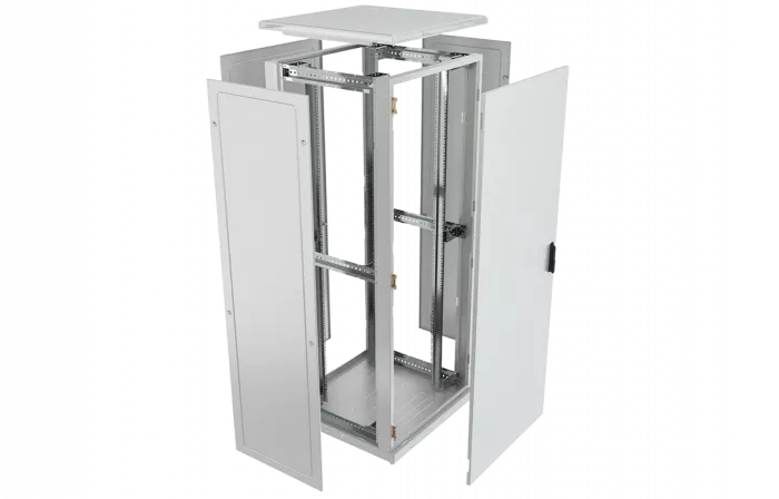 Шкаф телекоммуникационный напольный 19",47U(800x1000), ШТ-НП-47U-800-1000-М, передняя дверь металл ССД