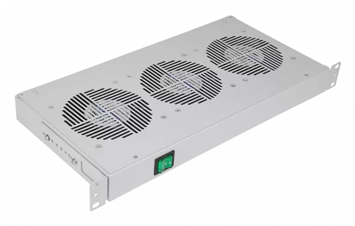 Вентиляторный модуль , 3 вентилятора с термодатчиком 35С ВМ-3-19"-Ш со шнуром ССД