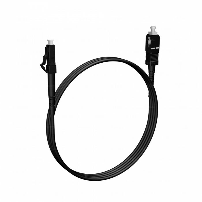 Шнур оптический NTSS PREMIUM spc LC/APC-SC/APC 9/125 3.0мм 2м черный LSZH (патч-корд)