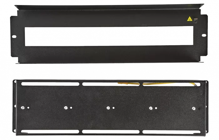 DIN рейка  в корпусе 19" 3U-Ч чёрная ССД