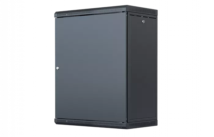 Шкаф телекоммуникационный настенный разборный со съемными боковыми стенками 19”,18U(600x350), ШТ-НСрМ-18U-600-350-М-Ч дверь металл черный