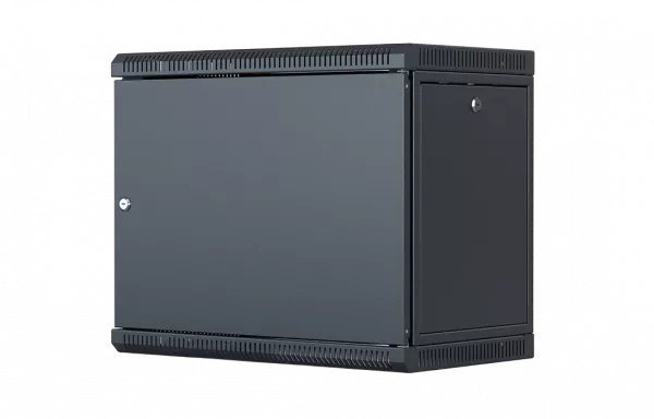 Шкаф телекоммуникационный настенный разборный со съемными боковыми стенками 19”,6U(600x550), ШТ-НСрМ-6U-600-650-М-Ч дверь металл черный