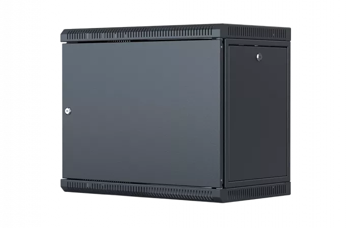 Шкаф телекоммуникационный настенный разборный со съемными боковыми стенками 19”,6U(600x550), ШТ-НСрМ-6U-600-550-М-Ч дверь металл черный