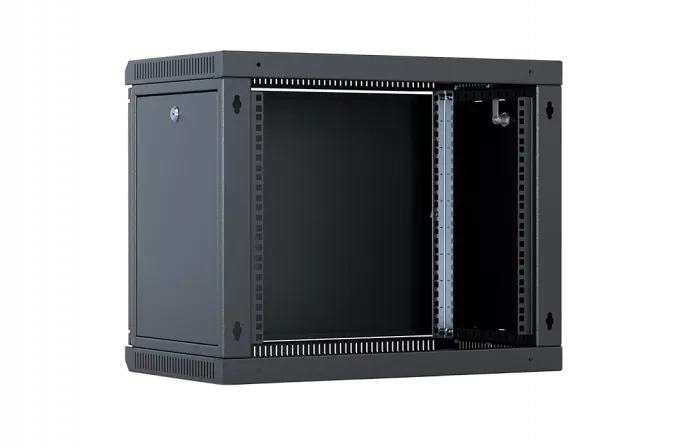Шкаф телекоммуникационный настенный разборный со съемными боковыми стенками 19”,6U(600x550), ШТ-НСрМ-6U-600-550-М-Ч дверь металл черный