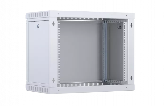 Шкаф телекоммуникационный настенный разборный со съемными боковыми стенками 19”,9U(600x350), ШТ-НСрМ-9U-600-350-М-Ч дверь металл черный