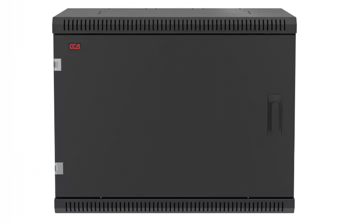 Шкаф телекоммуникационный настенный разборный черный 19”,9U(600x550), ШТ-НСр-9U-600-550-М-Ч дверь металл ССД