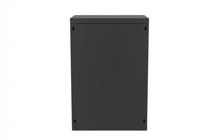 Шкаф телекоммуникационный настенный разборный черный 19”,18U(600x550), ШТ-НСр-18U-600-550-П-Ч дверь перфорированная ССД