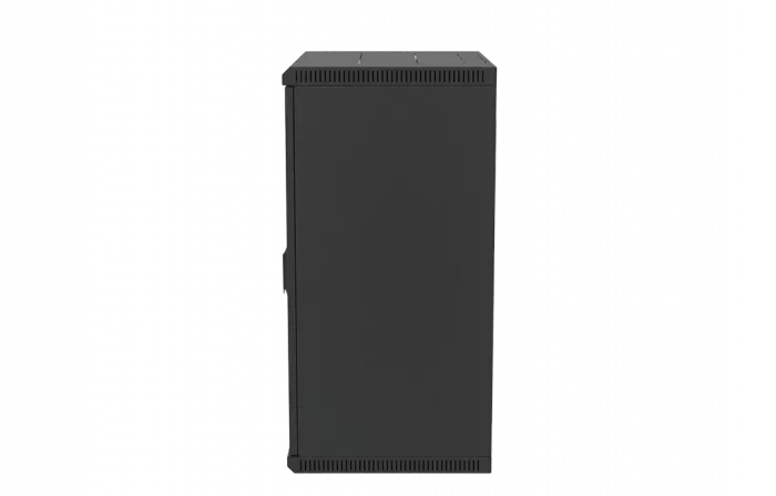 Шкаф телекоммуникационный настенный разборный черный 19”,18U(600x550), ШТ-НСр-18U-600-550-П-Ч дверь перфорированная ССД