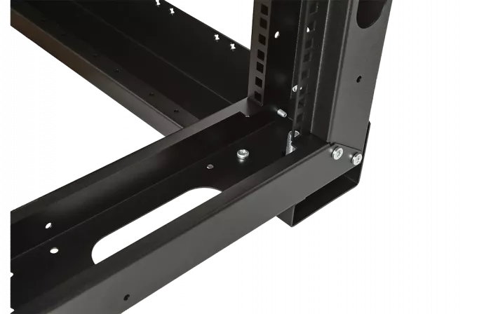 Стойка телекоммуникационная двухрамная СТ-38U-2М-К-Ч черная (комплектная) ССД