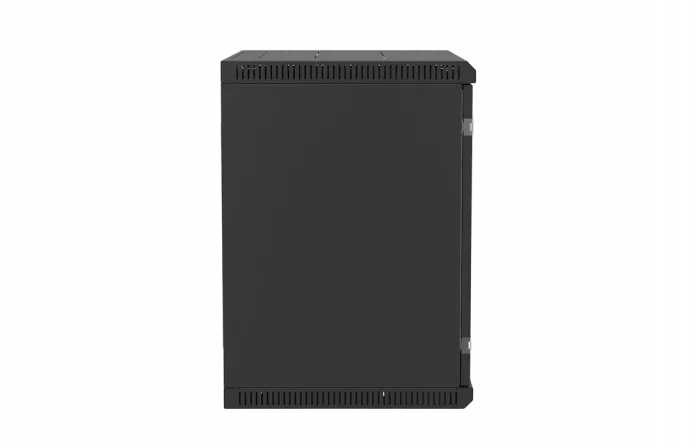 Шкаф телекоммуникационный настенный разборный черный 19”,12U(600x350), ШТ-НСр-12U-600-350-П-Ч дверь перфорированная ССД