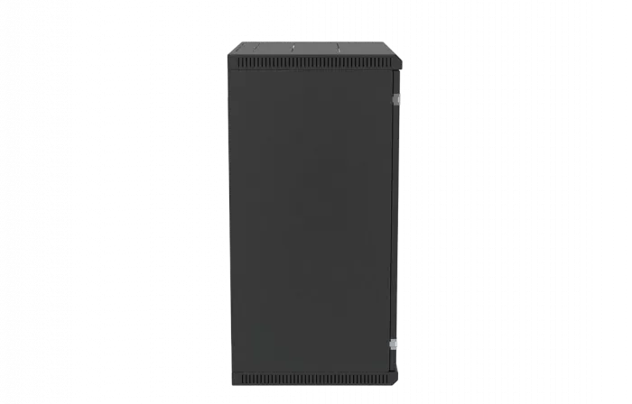 Шкаф телекоммуникационный настенный разборный черный 19”,18U(600x550), ШТ-НСр-18U-600-550-П-Ч дверь перфорированная ССД