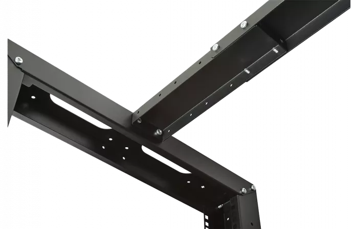 Стойка телекоммуникационная двухрамная СТ-38U-2М-К-Ч черная (комплектная) ССД