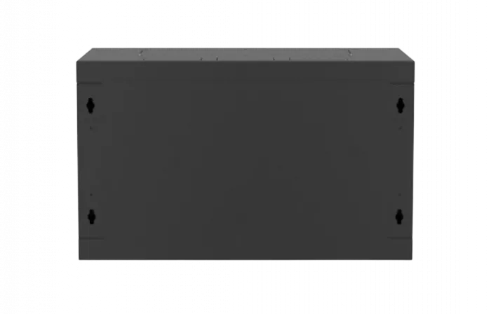 Шкаф телекоммуникационный настенный разборный черный 19”,6U(600x550), ШТ-НСр-6U-600-550-С-Ч дверь стекло ССД