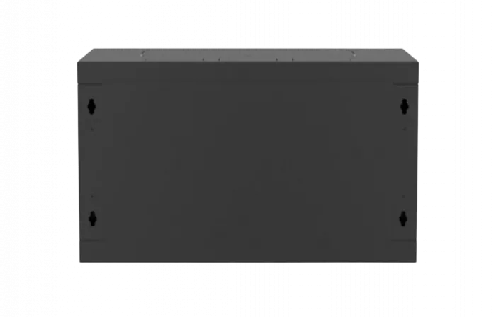 Шкаф телекоммуникационный настенный разборный черный 19”,6U(600x450), ШТ-НСр-6U-600-450-П-Ч дверь перфорированная ССД
