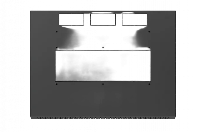 Шкаф телекоммуникационный настенный разборный черный 19”,12U(600x350), ШТ-НСр-12U-600-350-П-Ч дверь перфорированная ССД