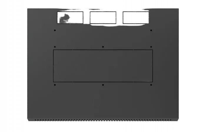 Шкаф телекоммуникационный настенный разборный черный 19”,18U(600x550), ШТ-НСр-18U-600-550-П-Ч дверь перфорированная ССД