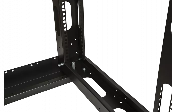 Стойка телекоммуникационная двухрамная СТ-38U-2М-К-Ч черная (комплектная) ССД