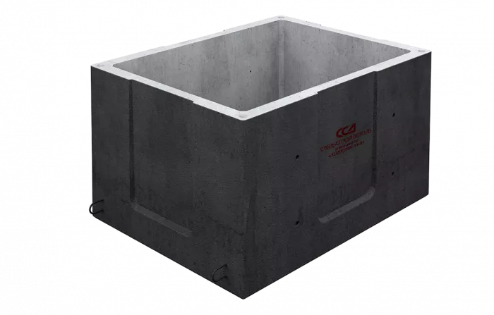 Колодец ККСр-1-10(80) ГЕК-ССД (В20) в двухслойной битумно-латексной гидроизоляции