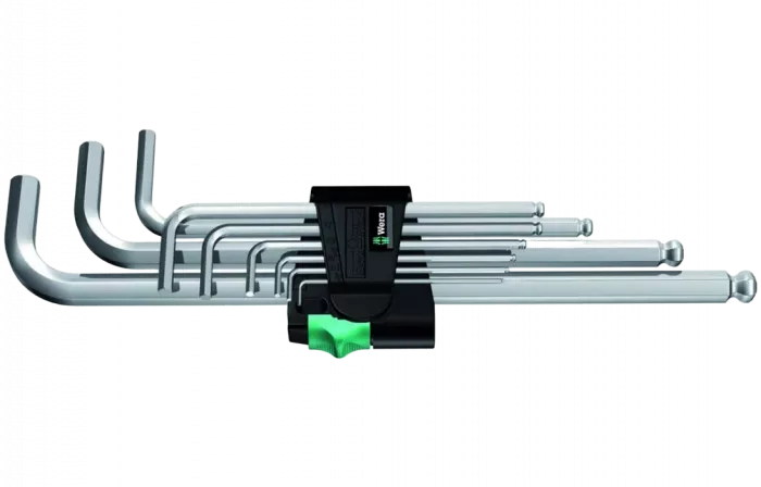 WE-022087	950/9 PKL Hex-Plus 1 Набор Г-образных ключей, хром, с шаром, 9 пр., 1.5/2/2.5/3/4/5/6/8/10 мм