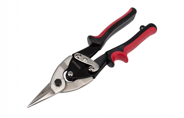 12-4630 Ножницы по металлу прямые 260мм никелированные, двухкомпонентные рукоятки REXANT