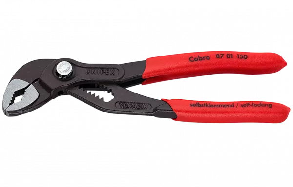 KN-8701150 COBRA® клещи переставные, зев 32 мм, длина 150 мм, фосфатированные, обливные ручки