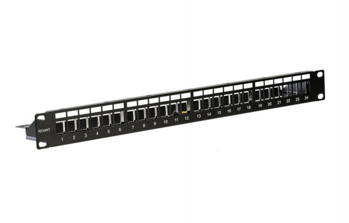 02-0054 REXANT PRO Патч-панель наборная 19", 1U, 24 порта, STP