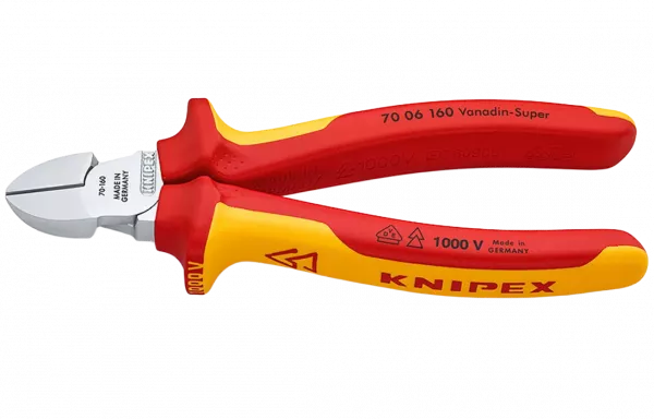 KN-7006160	Бокорезы VDE, 160 мм, хром, 2-комп диэлектрические ручки
