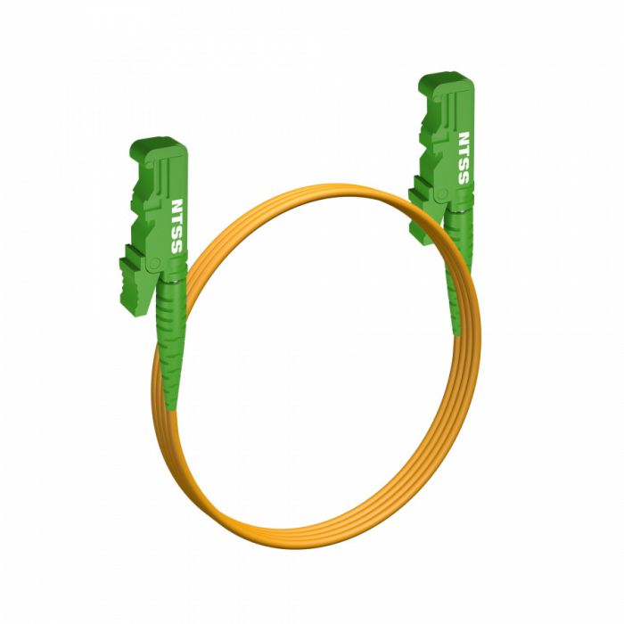 Шнур оптический NTSS spc E2000/APC-E2000/APC 9/125 3.0мм 2м LSZH (патч-корд)