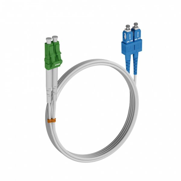 Шнур оптический NTSS dpc LC/APC-SC/UPC 9/125 G.657A1 2.0мм 8м LSZH (патч-корд)