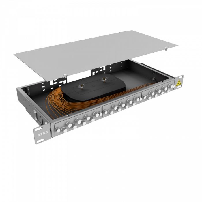 Кросс 19" NTSS PREMIUM, предсобранный 1U, 12 портов FC/UPC, 50/125 мкм