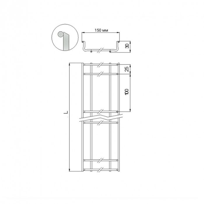 Проволочный лоток NTSS 35х150х3000